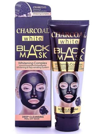 Чорна маска для обличчя CHARCOAL Black Mask White