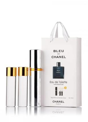 Міні-парфуми з феромонами чоловічий Chanel Bleu de Chanel 3х15 мл