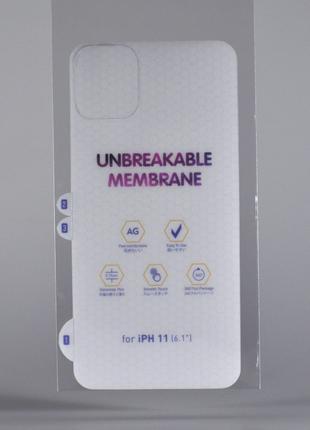 Защитная гидрогелевая пленка для Iphone 11 на заднюю панель ма...