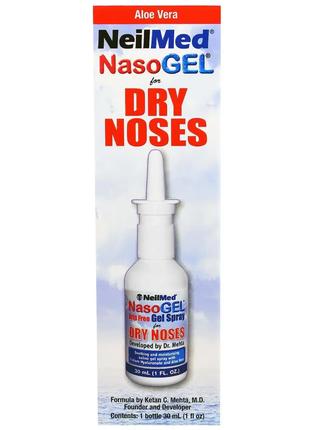 NeilMed, NasoGel, средство от сухости слизистой носа, 1 флакон...