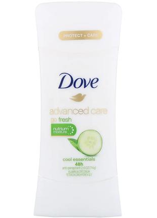 Dove, Advanced Care, дезодорант-антиперспирант, свежесть, 74 г...