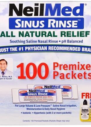 NeilMed, Sinus Rinse, натуральное средство для промывания носа...