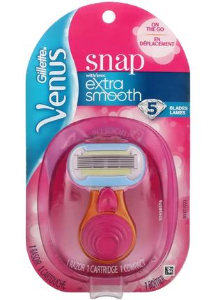 Gillette, Venus, Snap with Avec, Extra Smooth, 1 бритва, 1 кар...