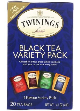 Twinings, черный чай, набор разных сортов, 20 чайных пакетиков...