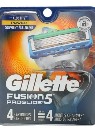 Gillette, Proglide, сменные кассеты для бритья, 4 шт. GIL-30253