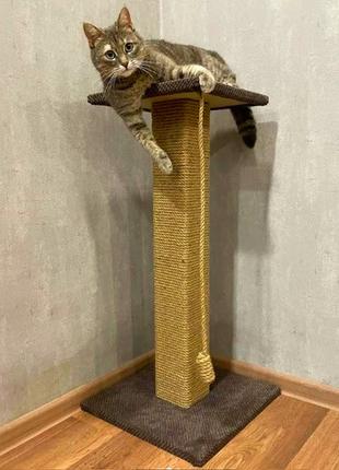 Кігтеточка Лежанка 65х40х40 см Квадратна Дряпка для кота