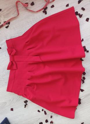 Спідниця червона з бантом 46 розмір юбка юпка