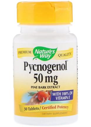 Nature's Way, пикногенол, 50 мг, 30 веганських таблеток купити