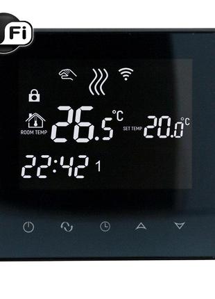 Терморегулятор EcoTerm SN Wi-Fi Чёрный / Программируемый, сенс...
