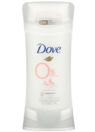 Dove, 0% алюминиевый дезодорант, с ароматом лепестков роз, 74 ...
