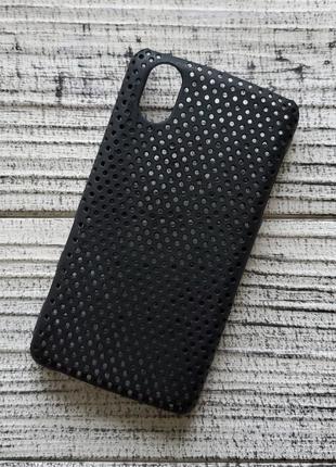 Чехол LG KP500 накладка для телефона сетка черный