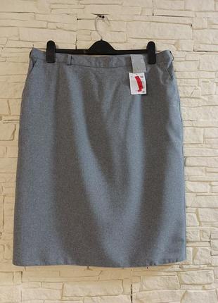 Женская классическая юбка миди карандаш батал