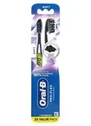 Oral-B, Угольная зубная щетка Pro-Flex, мягкая, 2 шт. В упаковке