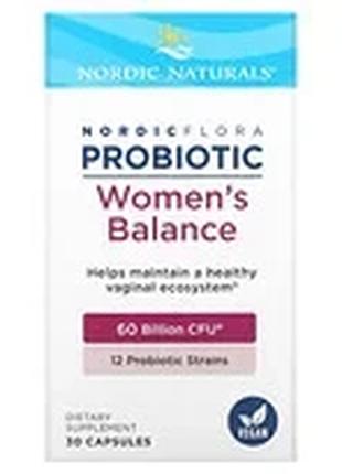 Nordic Naturals, Nordic Flora, пробиотик для женщин, 60 млрд К...