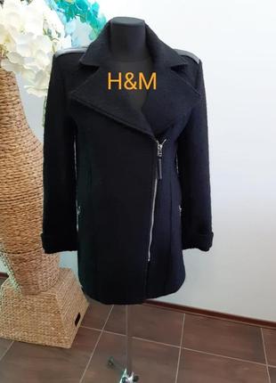 Буклированное пальто h&m