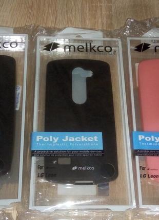 Фирменный Чехол фирмы Melkco для телефона LG Leon и пленка на экр