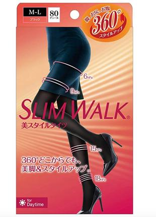 Компрессионные колготки Slim Walk 80 Den, цвет черный