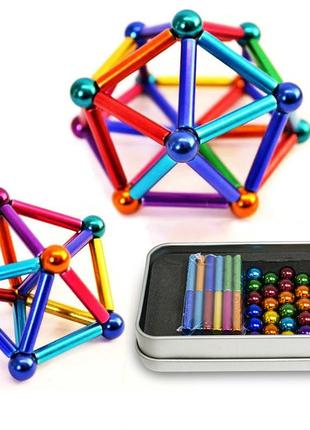 Неокуб магнітні кульки "Neo Mix Color" (36 кольорових паличок,...