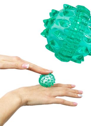 Масажер су джок кулька з шипами "Їжачок" 4 см Зелений, масажер...