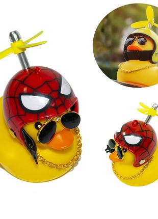 Качка в машину з окулярами Red Broken Duck (Шолом SpiderMan) к...