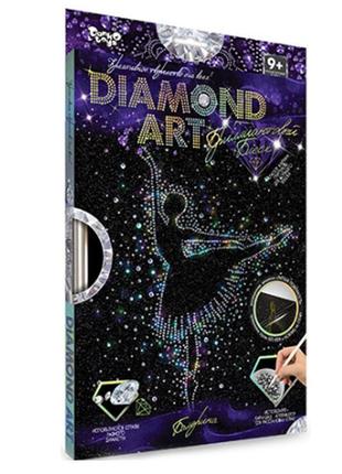 Алмазна вишивка "Балерина" Diamond art часткова викладка мозаї...