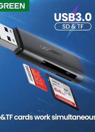 UGREEN Card Reader USB 3.0 to SD Micro SD TF Memory Card Adapter