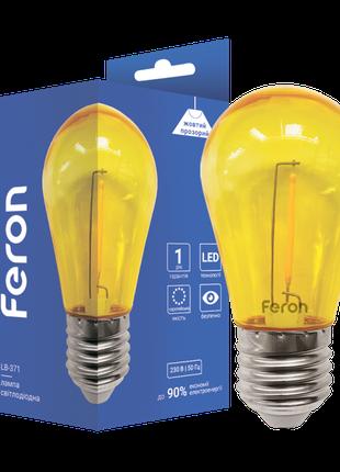 Светодиодная декоративная лампа Feron LB-371 1W E27 желтая про...