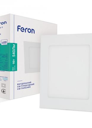 Светодиодный светильник Feron AL511-1 9W квадрат встраиваемый