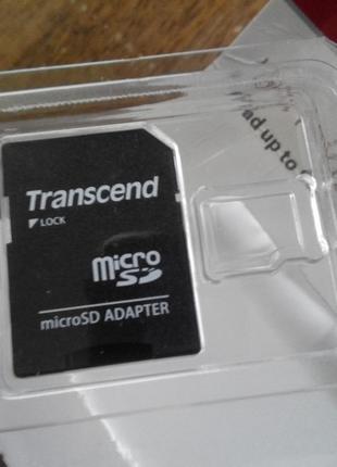 Адаптер Переходник Adapter Transcend флеш памяти с Micro sd на SD