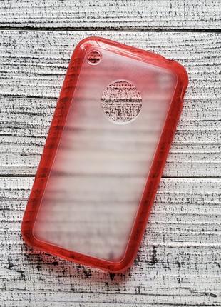 Чехол накладка Apple iPhone 3G / iPhone 3Gs силиконовый красный