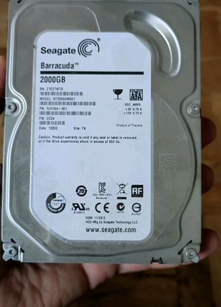 Жорсткий диск. 2 TB. Seagate. Barracuda