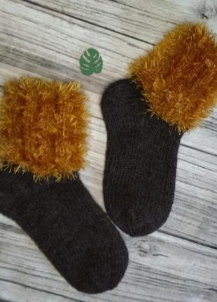 Вовняні шкарпетки 33-35 р - в'язані шкарпетки - зимові шкарпет...
