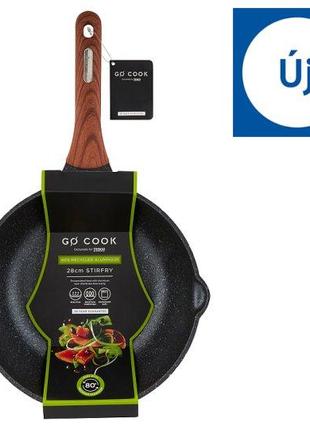 Гриль Go Cook Eco 28 см-Wok сковорода Оригинал Stirfry