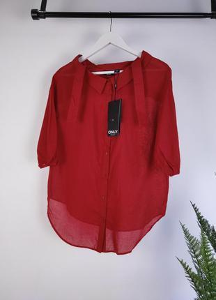 Красная блузка от only