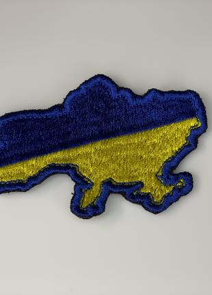 Шеврон, нашивка, патч карта України