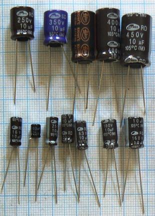 Лот 20 × 5.40 ₴ 10 uf мкф м мк 450 в V вольт +105°C Ø13×21мм