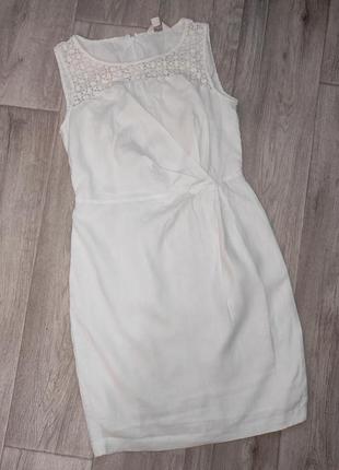 Сукня з мереживом льон