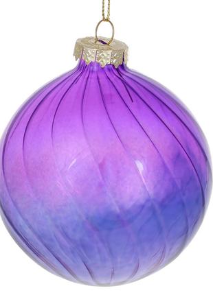 Набор (6шт.) ёлочных шаров 8см, цвет - пурпурный