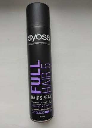 Лак для волосся syoss full hair (фіксація 5), 300 мл