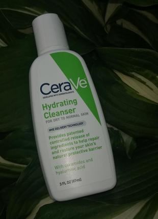 Cerave увлажняющий очищающий крем-гель очищает и увлажняет для...