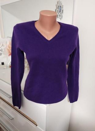 Фиолетовый кашемировый свитер пуловер s