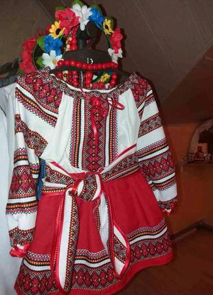 Український костюм дитячий для дівчинки , двійка ,