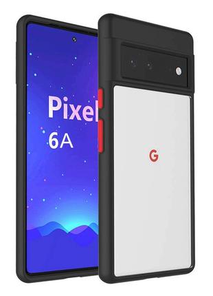 Противоударный матовый чехол для Google Pixel 6A Черный