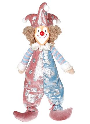 М'яка іграшка Клоун 48 см, колір рожевий із блакитним
