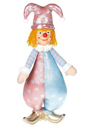 Мягкая игрушка Клоун 47см, цвет - розовый с голубым