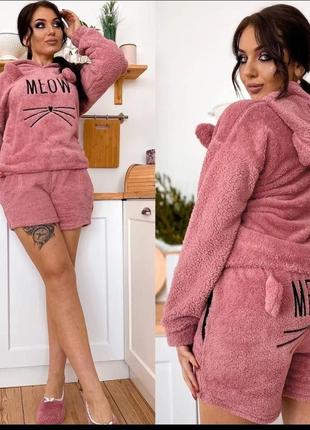 Махрова пижама тепла піжама сексуальна піжама кофта шорти піжа...