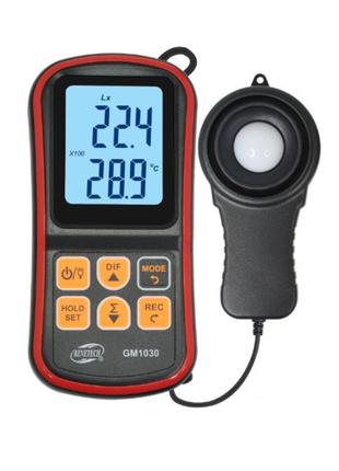 Люксметр + термометр, Bluetooth 200000 Lux BENETECH GM1030