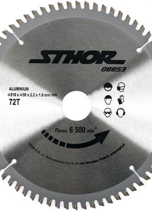 Диск пильний для алюминию STHOR. Ø= 210/30 мм, h= 2,2 мм, 72 з...