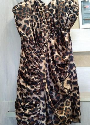 Платье принт леопард