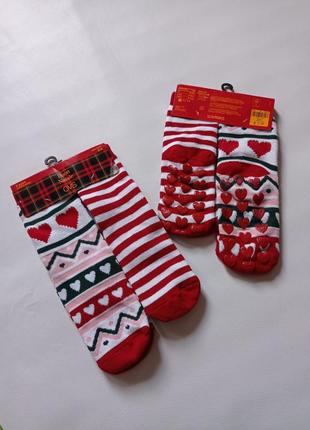 Ovs. италия. махровые новогодние носки со стопами 6-8 лет.